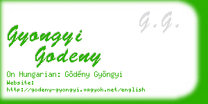 gyongyi godeny business card